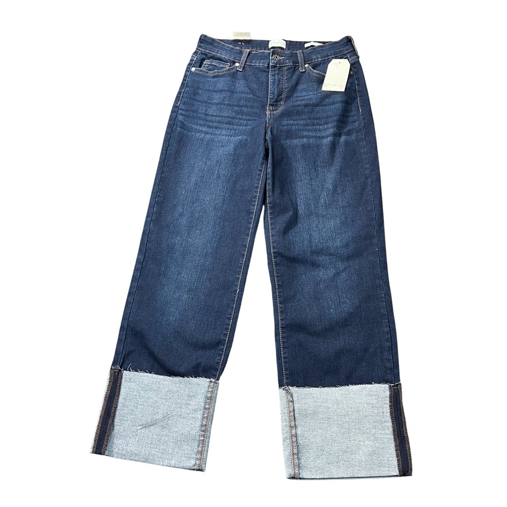 Wonderly Women's 6 High‎ Rise Relaxed Straight Ankle Dorsey Wash Denim Jeans
